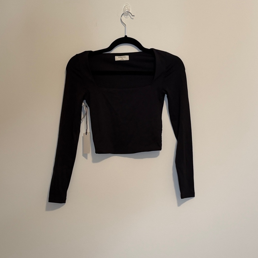 NWT Babaton Black Contour Squareneck Long Sleeve - Picture 7 of 10